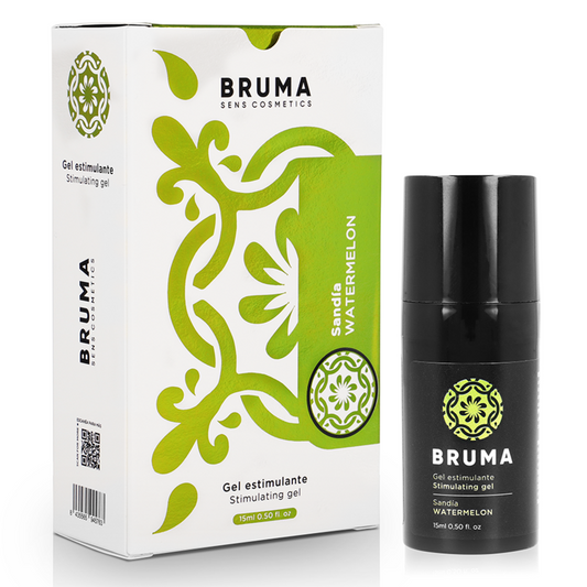 BRUMA Gel Estimulante Sabor Melancia 15 ML, embalagem compacta e atraente.