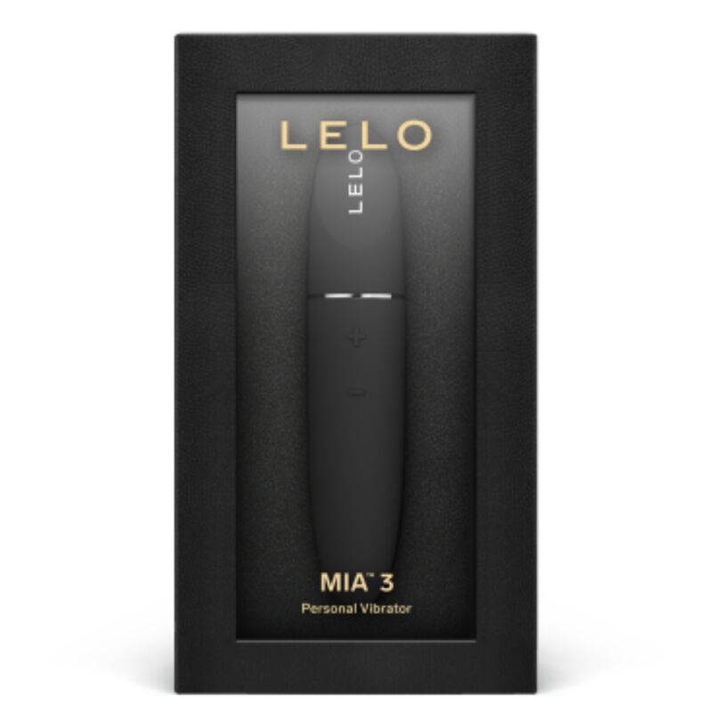Close-up do LELO MIA 3 Vibrador Pessoal Discreto Preto, destacando seu design compacto e elegante.