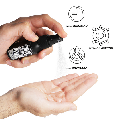 BLACK HOLE Spray Relaxante Anal Explorer 30 ML, para conforto e prazer íntimo.