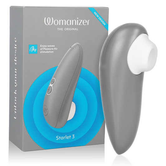 Womanizer Starlet 3 Estimulador Clitoriano Pleasure Air Grey, com tecnologia de ar para estimulação sem contato.