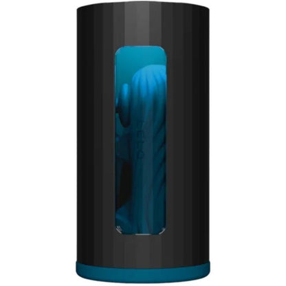 Detalhe do Masturbador Masculino LELO F1S V3 Teal, mostrando seu design ergonómico e material de silicone luxuoso.