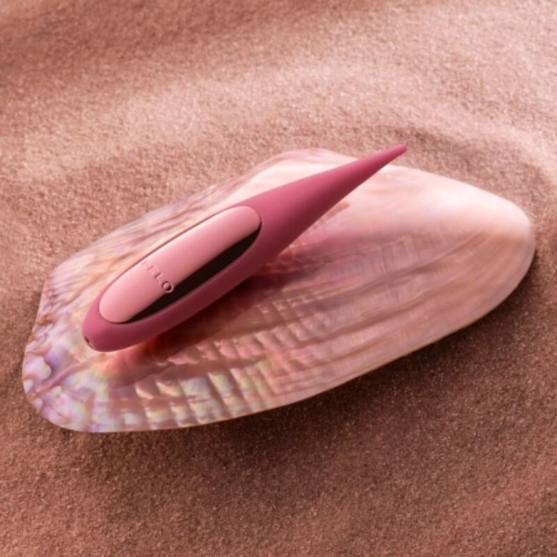 Lelo Estimulador de Clitóris DOT Travel Roxo com detalhes do design e material.