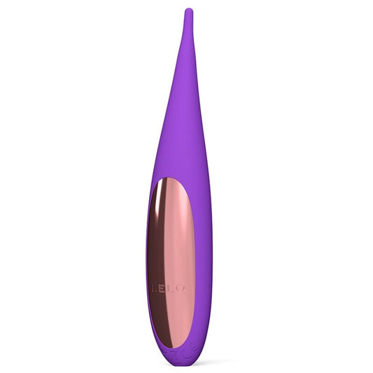 Lelo Estimulador de Clitóris DOT Travel Roxo com detalhes do design e material.