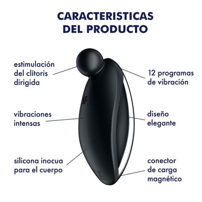 Satisfyer Spot On 2 Vibrador Lay-on Preto para Estimulação Clitoriana Focada