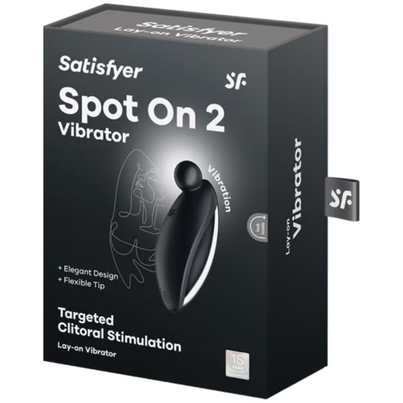 Satisfyer Spot On 2 Vibrador Lay-on Preto para Estimulação Clitoriana Focada