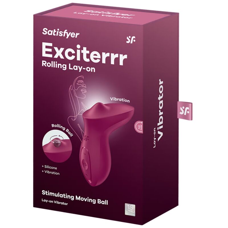 Vibrador Satisfyer Exciterrr Lay-On Clitoriano com Bola Rolante Fúcsia