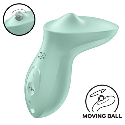 Vibrador clitoriano Satisfyer Exciterrr de silicone macio e bola rolante para estimulação intensa.