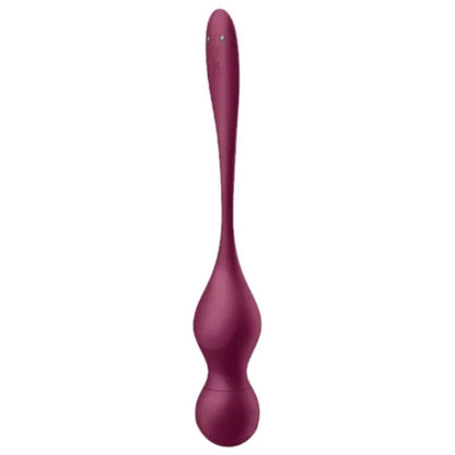 Satisfyer Love Birds Vary Bolas Vibratórias com controle por aplicativo e pesos variados, detalhe do design em silicone.