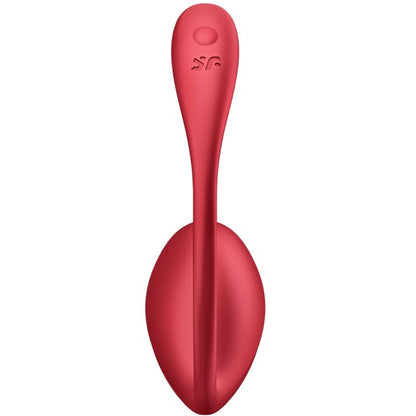 Vibrador Satisfyer Shiny Petal vermelho com controlo remoto e conexão app para estimulação do ponto G.