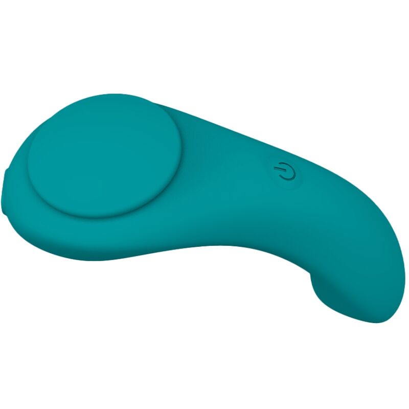 Close-up da Calcinha Vibratória ARMONY Pleasure Panty com controle remoto na cor verde.