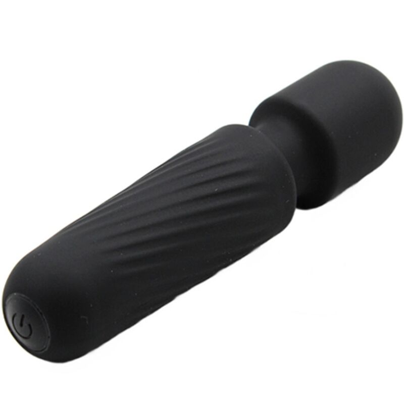 Armony Mini Massageador e Vibrador Recarregável 10 Vibrações Preto, design elegante e compacto.