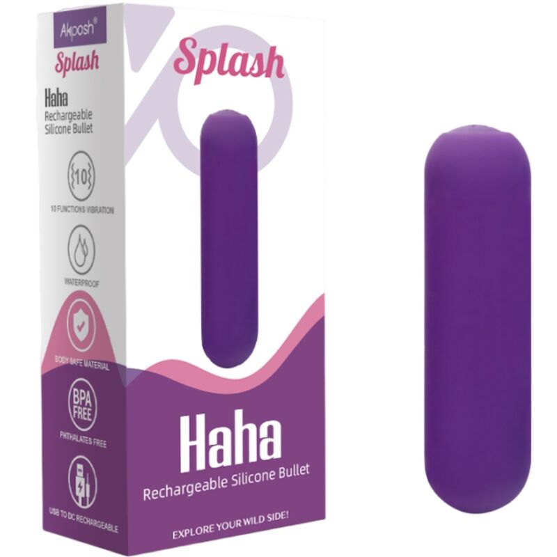 Close-up of the ARMONY Vibrador Bala Silicone Roxo, highlighting its smooth texture and compact design.