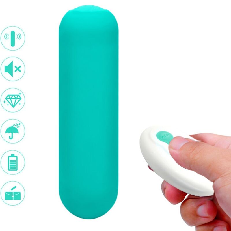 Vibrador Bullet ARMONY Splash Joie em silicone verde com controle remoto
