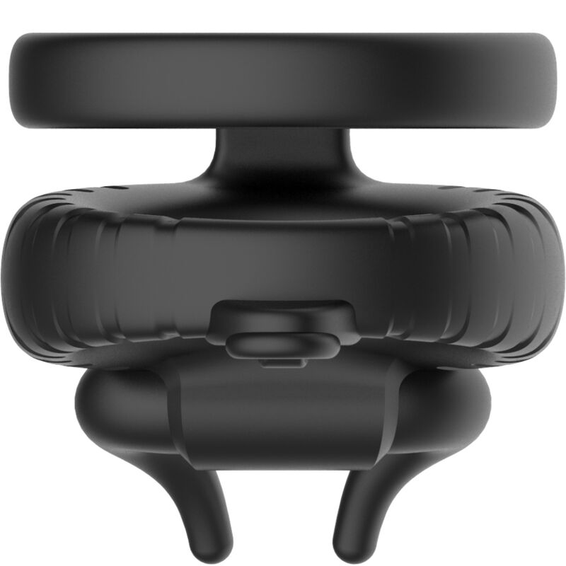 Anel vibratório ARMONY Bull's Pasion preto em silicone macio e com 10 modos de vibração.