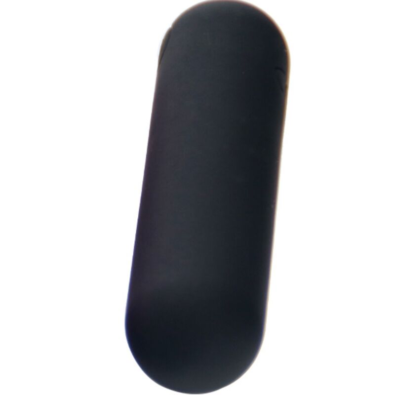 Vibrador bala ARMONY Splash Hehe em silicone preto com 10 vibrações.
