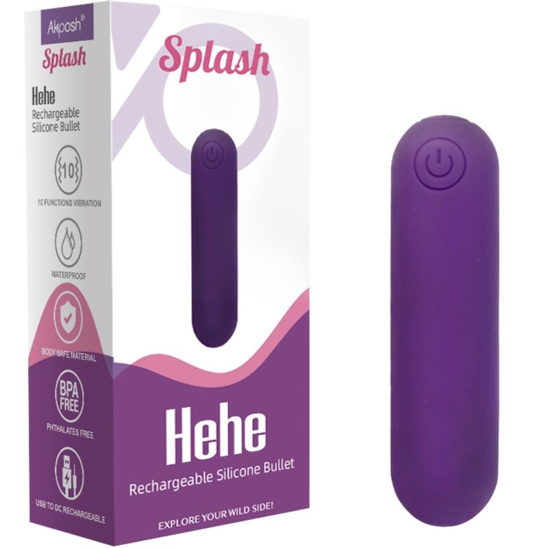 Close-up do Vibrador Bala ARMONY de Silicone Roxo, destacando o design discreto e a superfície suave.