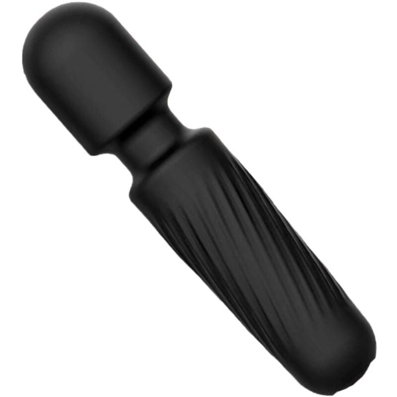 Armony Mini Massageador e Vibrador Recarregável 10 Vibrações Preto, design elegante e compacto.
