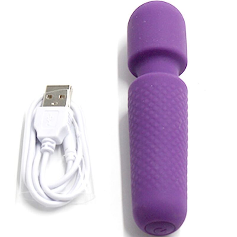 Armony Mini Massageador e Vibrador Wand Recarregável Roxo com 10 vibrações