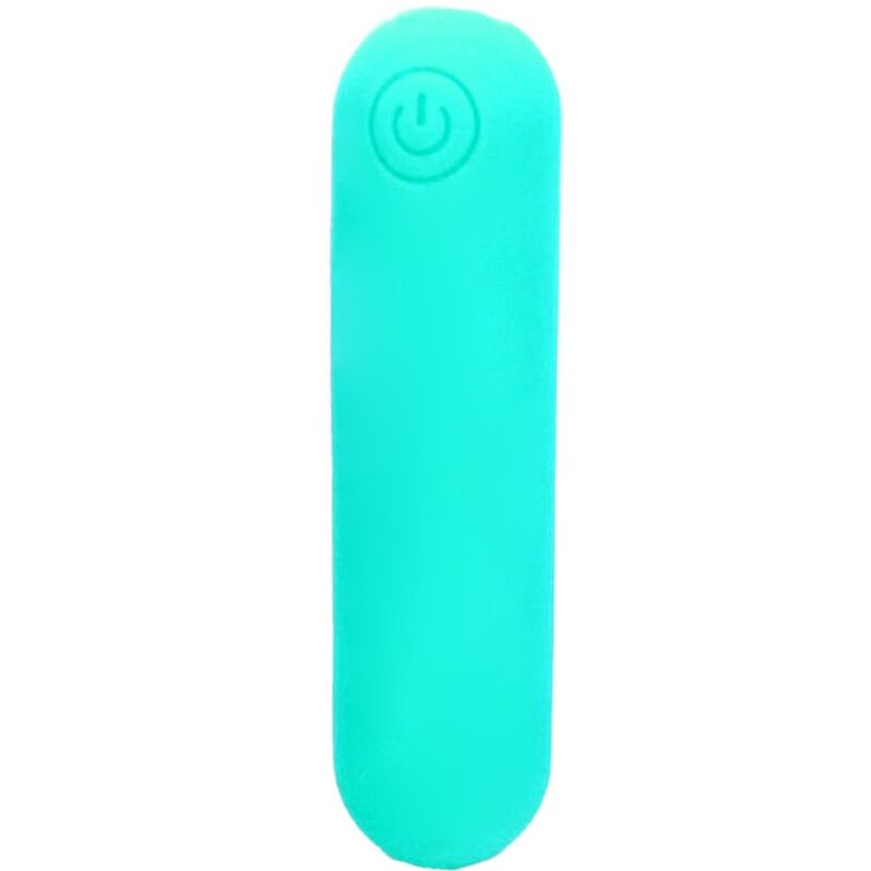 Vibrador bala ARMONY Splash Hehe de silicone verde, mostrando seu design compacto e textura suave.