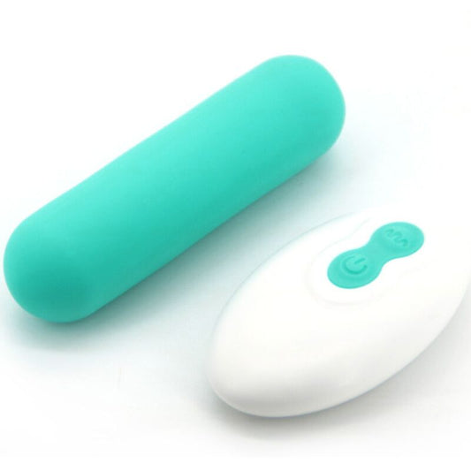 Vibrador Bullet ARMONY Splash Joie em silicone verde com controle remoto