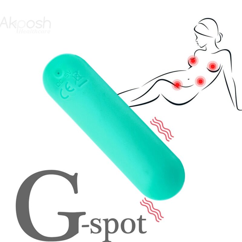 Vibrador Bullet ARMONY Splash Joie em silicone verde com controle remoto