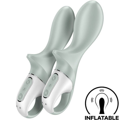 Close-up do Satisfyer Air Pump Booty 3 Vibrador Anal Inflável, mostrando seu design ergonômico e material de silicone.