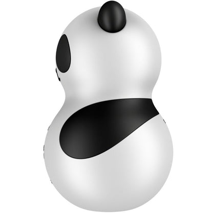 Satisfyer Pocket Panda vibrador e estimulador de ondas de pressão e vibração em preto e branco