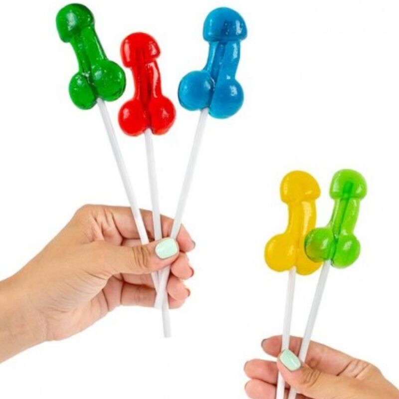 Display de Pirulitos Pénis com Álcool SECRETPLAY, com 40 unidades e sabores variados.