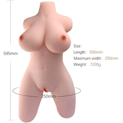 Armony Torso Feminino Realista em TPE, mostrando detalhes e textura da pele.