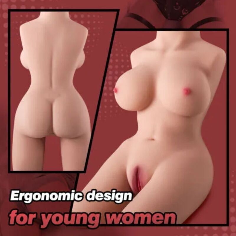 Armony Torso Feminino Realista em TPE, mostrando detalhes e textura da pele.