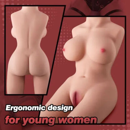 Armony Torso Feminino Realista em TPE, mostrando detalhes e textura da pele.