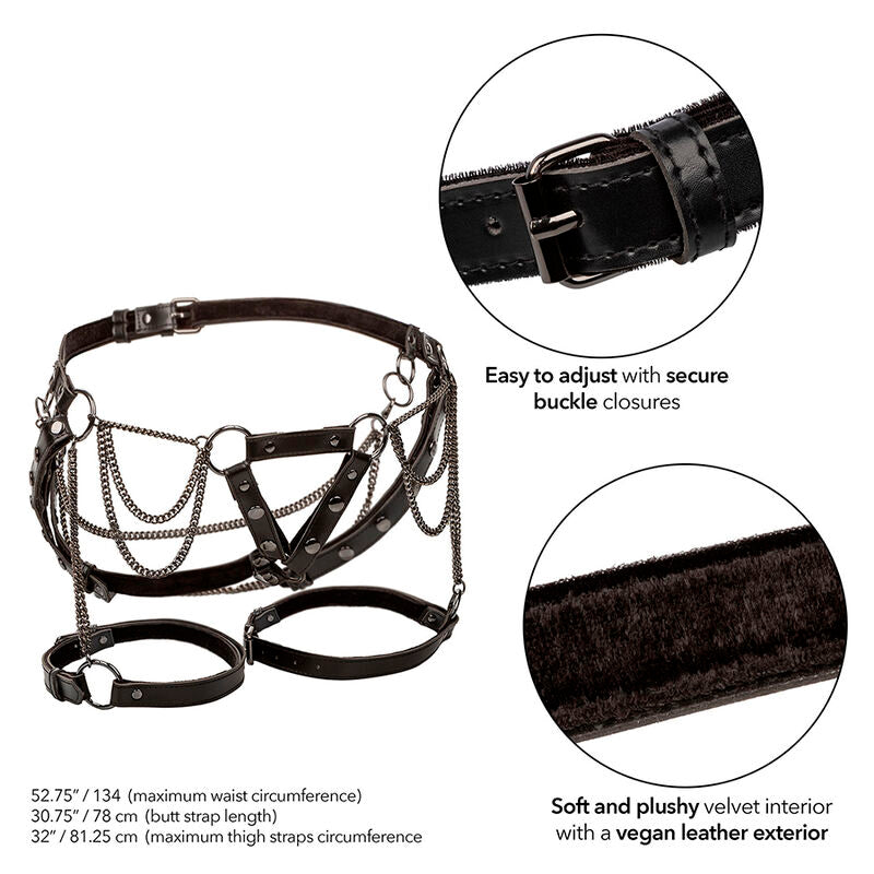 Arnês de Coxa Euphoria Premium com Múltiplas Correntes Plus Size