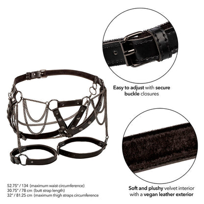 Arnês de Coxa Euphoria Premium com Múltiplas Correntes Plus Size
