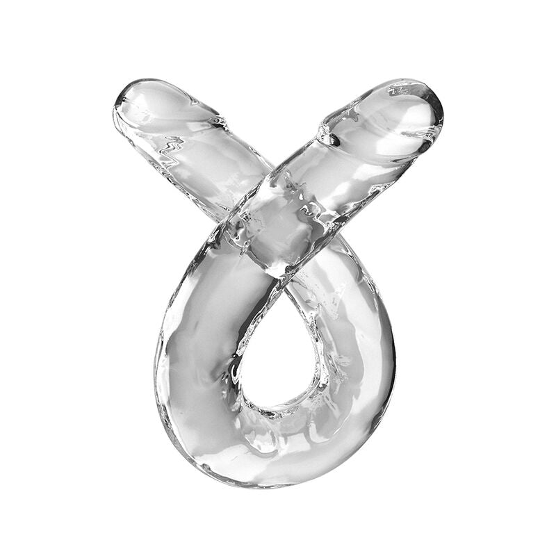 Dildo Doble Double Trouble 46 cm Transparente