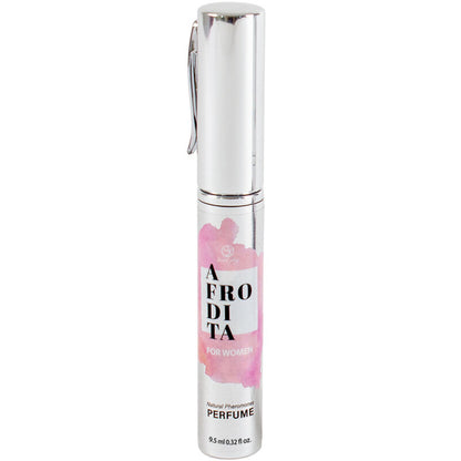 SECRETPLAY Perfume Feromonas Afrodita Spray Feminino 9.5ml, design compacto e elegante.