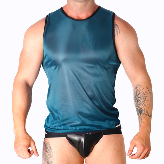 Macho – T-Shirt Verde Esportiva em Poliamida