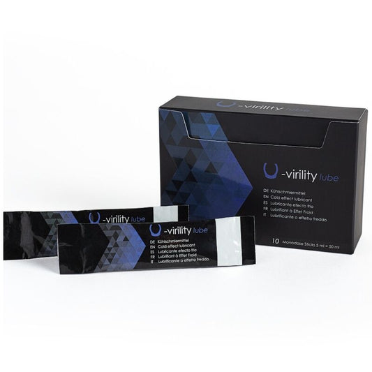 500 COSMETICS U-Virility Lube: Lubrificante íntimo à base de água com efeito frio em sachês monodose.