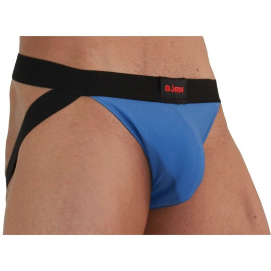 Jockstrap Masculino Estilo Sensual Azul e Preto