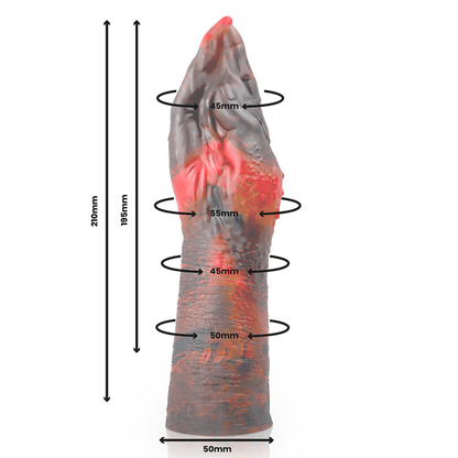 Detalhe do Dildo EPIC Lilith Realista de Silicone Premium, mostrando sua forma e textura.