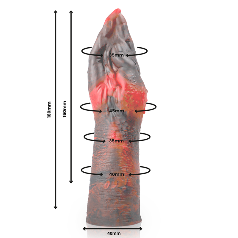 Dildo Lilith Epic Demônio Maligno | Silicone Líquido, Design Mítico e Base com Sucção - Tamanho Pequeno