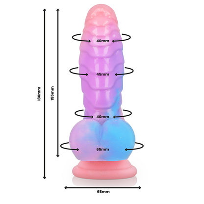 Dildo EPIC Empusa Guardião de Hades de silicone líquido com ventosa para prazer intenso