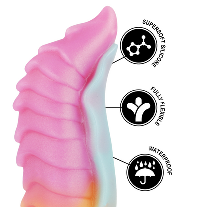 Close-up do Dildo EPIC Kelpie Formato Cavalo, mostrando sua textura em silicone e base com ventosa.