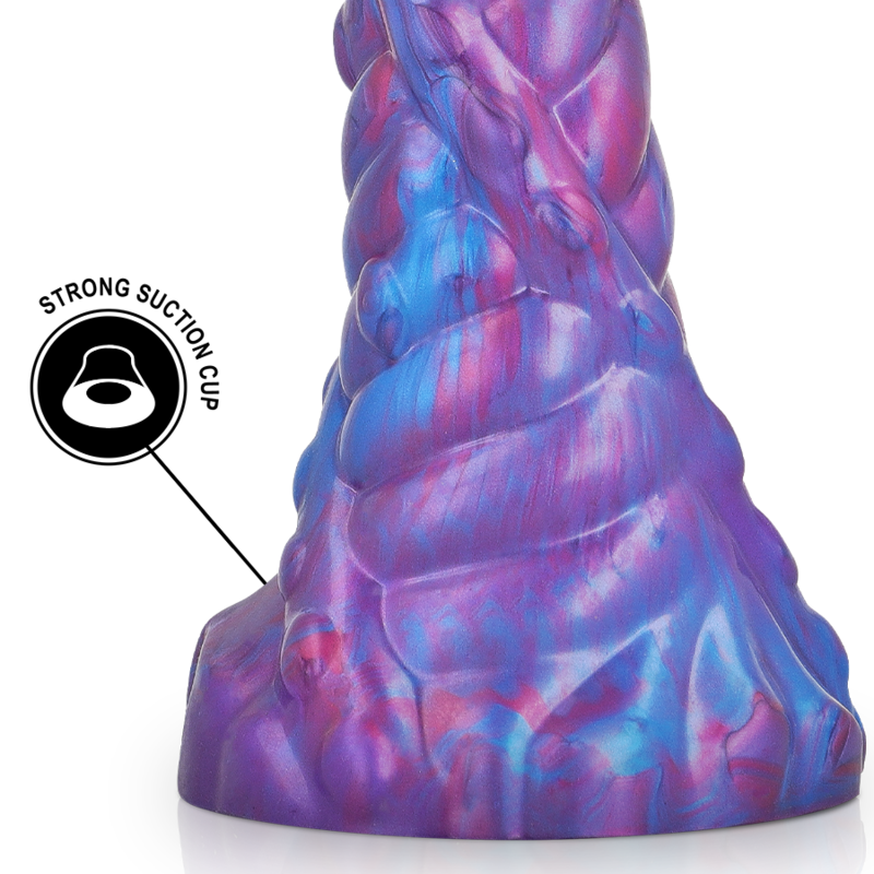 EPIC Dildo Nokken Criatura Aquática de silicone com base de sucção, detalhe da textura e forma mítica.