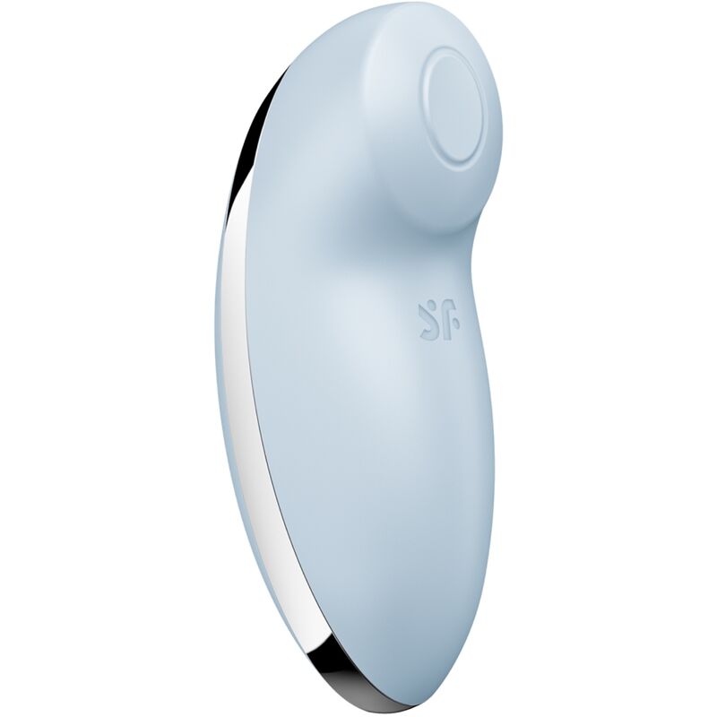 Satisfyer Tap & Climax 2 Vibrador e Estimulador Azul, com design ergonómico e silicone suave para dupla estimulação.