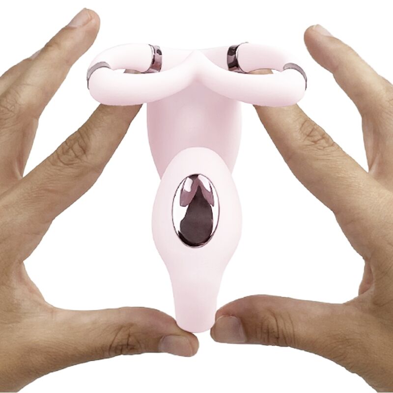 Vibrador Adrien Lastic Couple Secrets II de dupla estimulação rosa com controlo via app