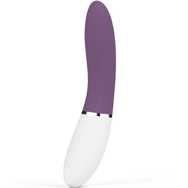 LELO LIV™ 3 Vibrador de Ponto G violeta com controlo via app, detalhe do silicone ultramacio e design ergonómico