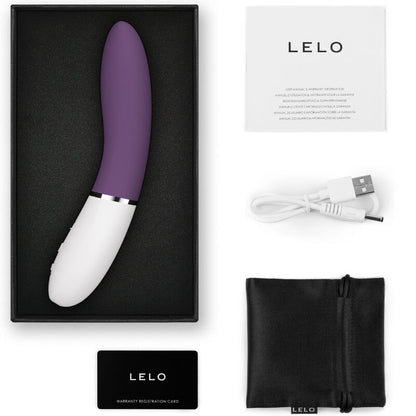 LELO LIV™ 3 Vibrador de Ponto G violeta com controlo via app, detalhe do silicone ultramacio e design ergonómico