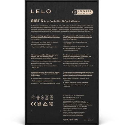 Close-up of the LELO GIGI™ 3 G-Spot Vibrator in blue, showcasing its ergonomic design and silicone texture.
