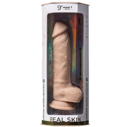 Detalhe do Dildo Realístico SILEXD Modelo 1 em Silicone Silexpan 21.5 CM com ventosa e textura realista.