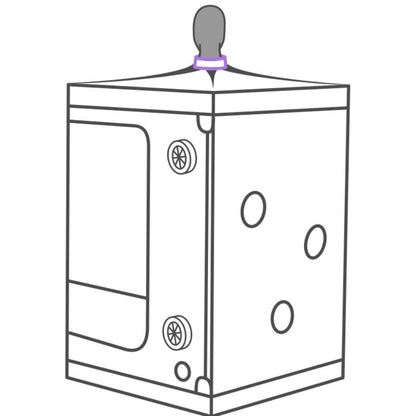 SECRET DOME Cabine BDSM Portátil Escândalo Roxo com iluminação LED e sistema de contenção